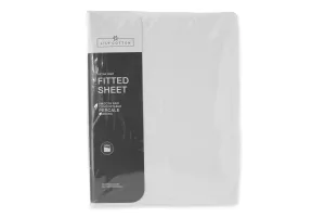 180 Thread Count Fitted Sheet | White | Double