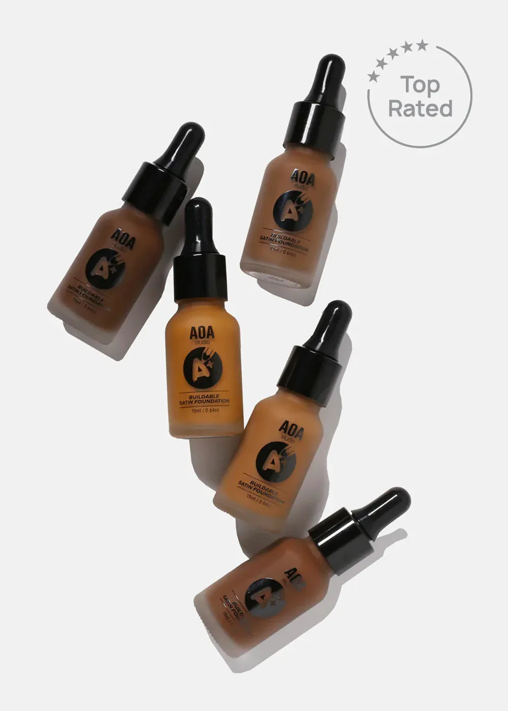 A : AOA Drop Liquid Foundation - Dark Tones