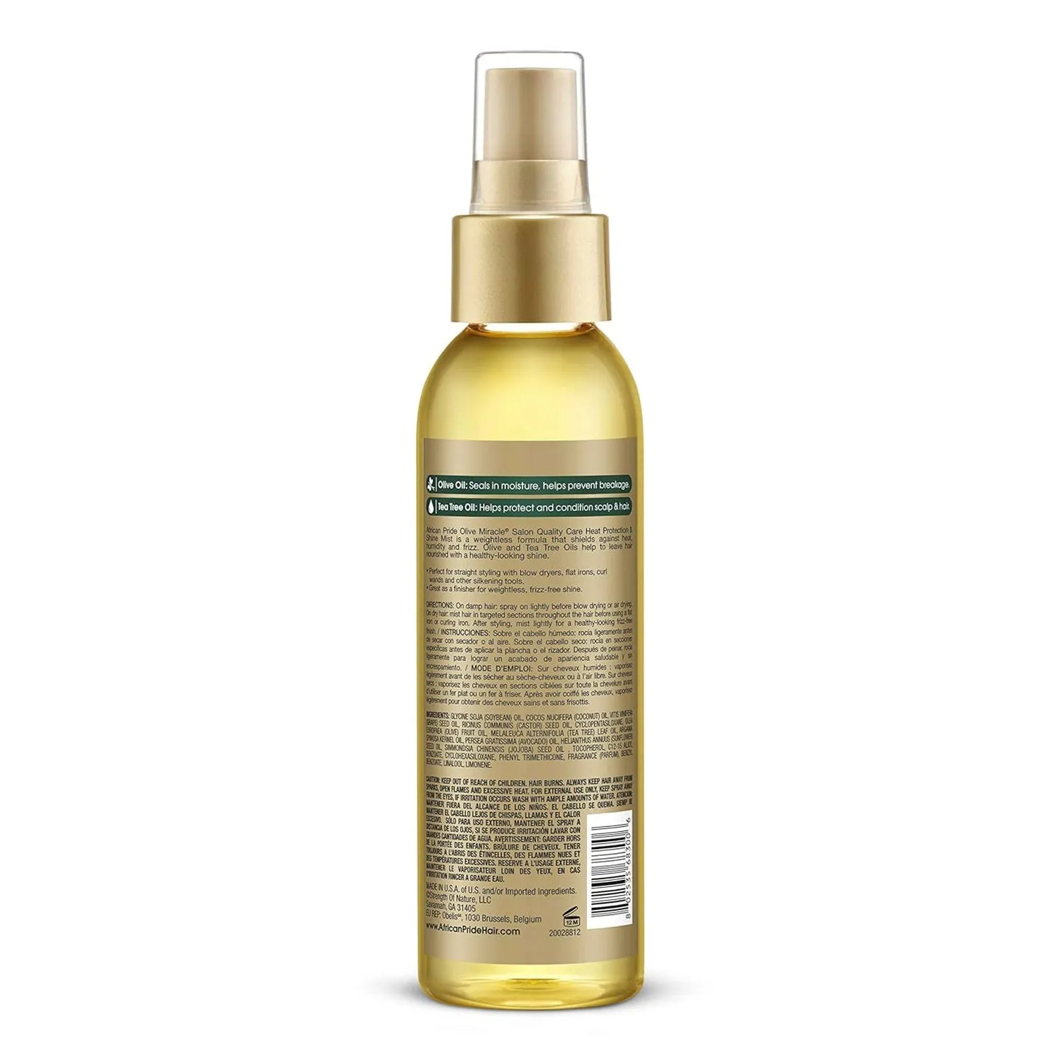 African Pride Olive Miracle Weightless Heat Protection Shine Mist 4oz