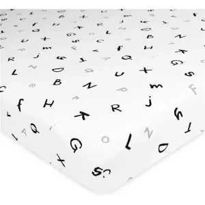 American Baby - Fitted Bassinet Sheet Printed 100% Natural Cotton Jersey Knit, Alphabet