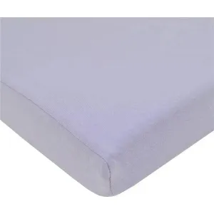 American Baby - Supreme 100% Natural Cotton Jersey Knit Fitted Crib Sheet, Lavender