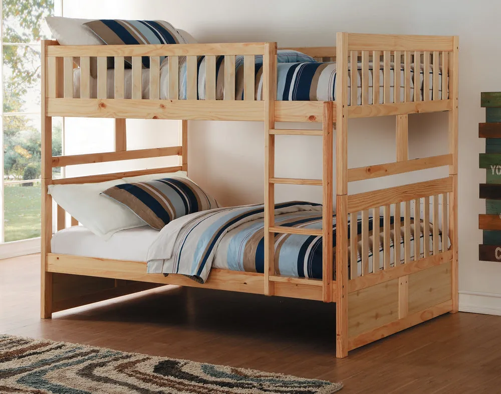 Bartly Natural Wood Full Bunk Bed