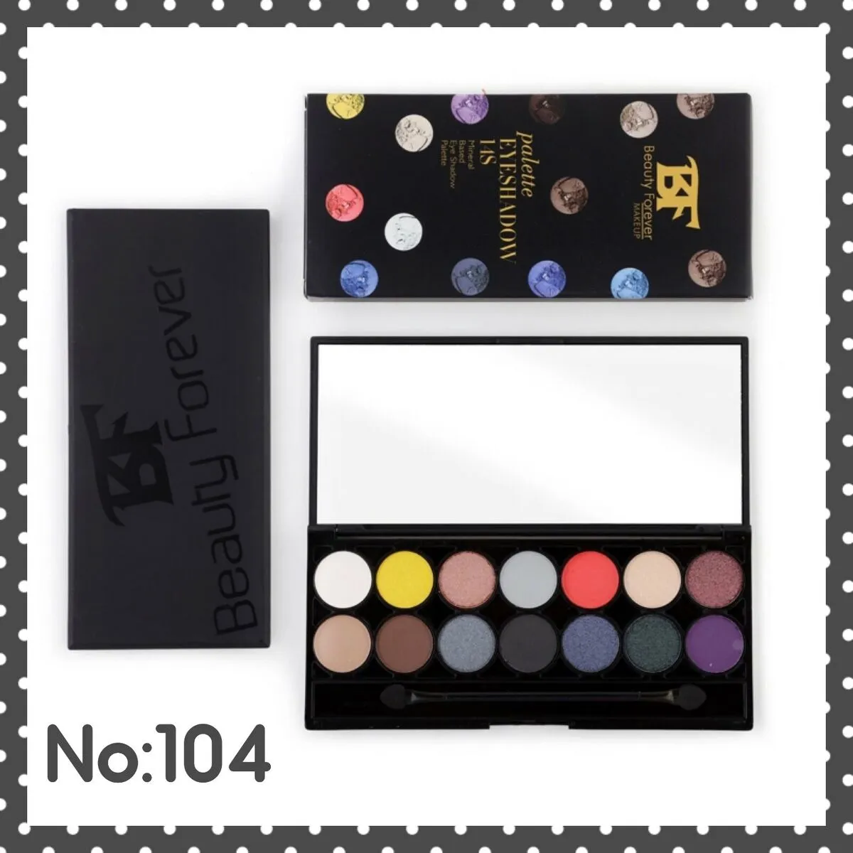 Beauty Forever BF Mineral Based 14S Eye Shadow Palette 104