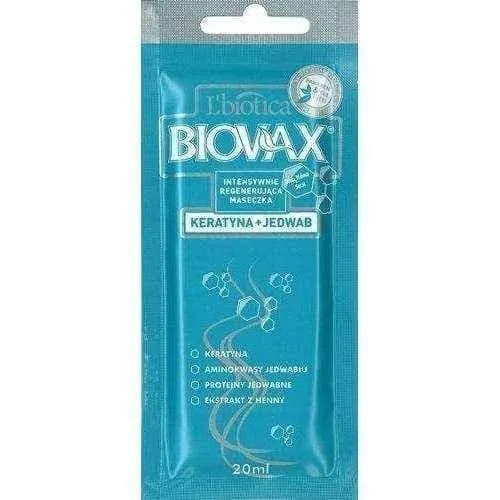 BIOVAX Intensely Regenerating Mask   Keratin Silk 10 x 20ml sachets