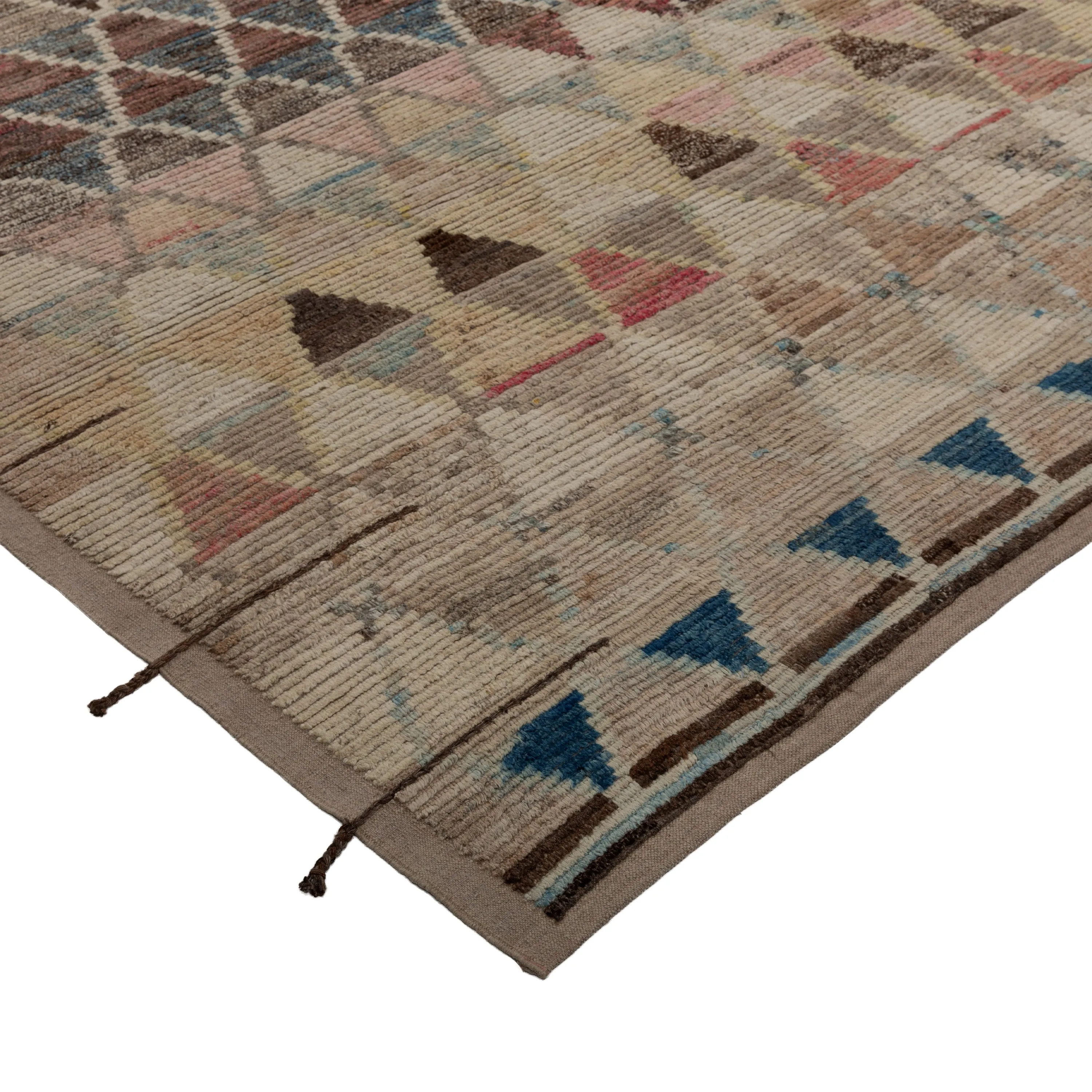 Brown Zameen Transitional Wool Rug- 10'4" x 14'6"