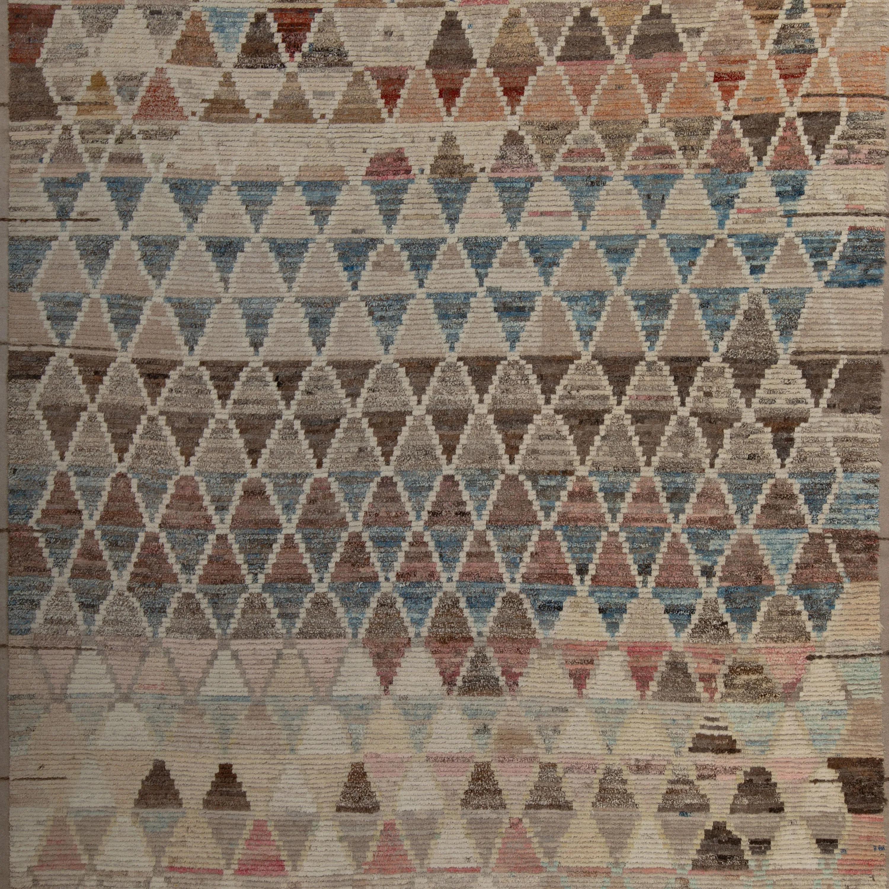 Brown Zameen Transitional Wool Rug- 10'4" x 14'6"