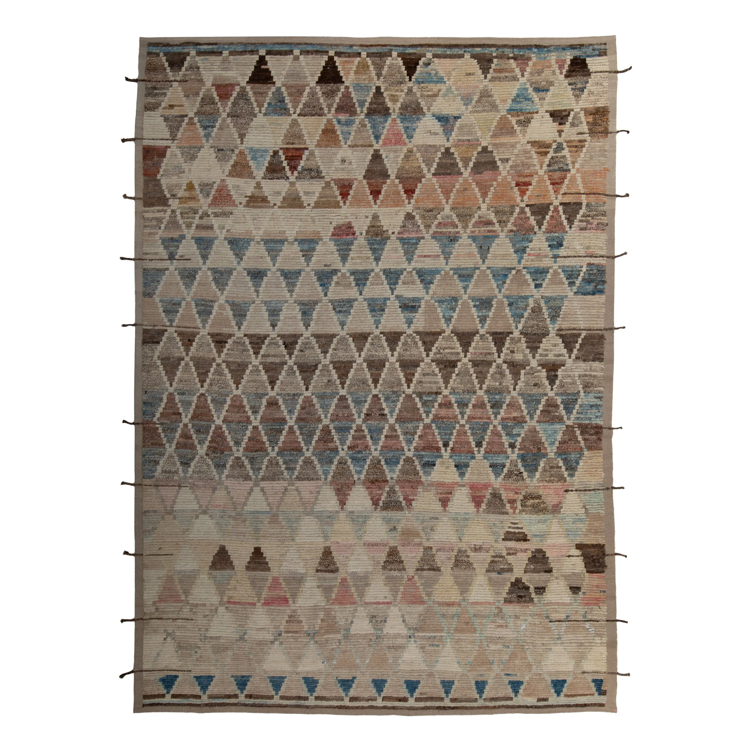 Brown Zameen Transitional Wool Rug- 10'4" x 14'6"