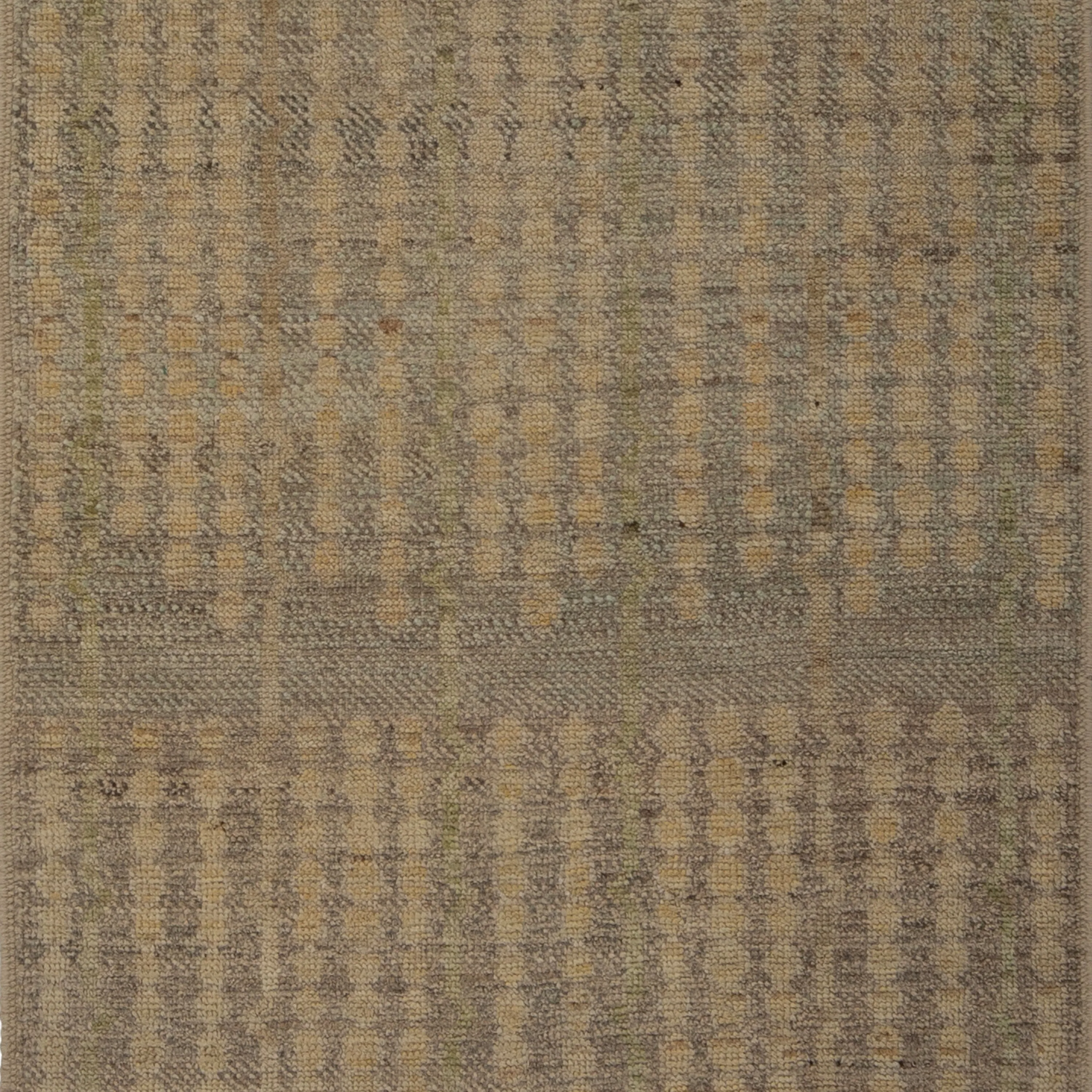 Brown Zameen Transitional Wool Rug - 3' x 13'4"