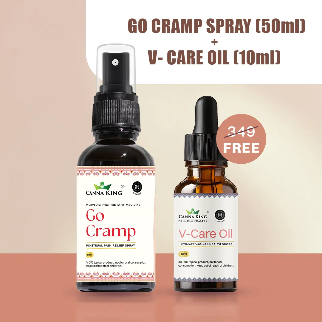 Cannaking Go Cramp Spray (50ml) & V Care Oil (10ml) Combo