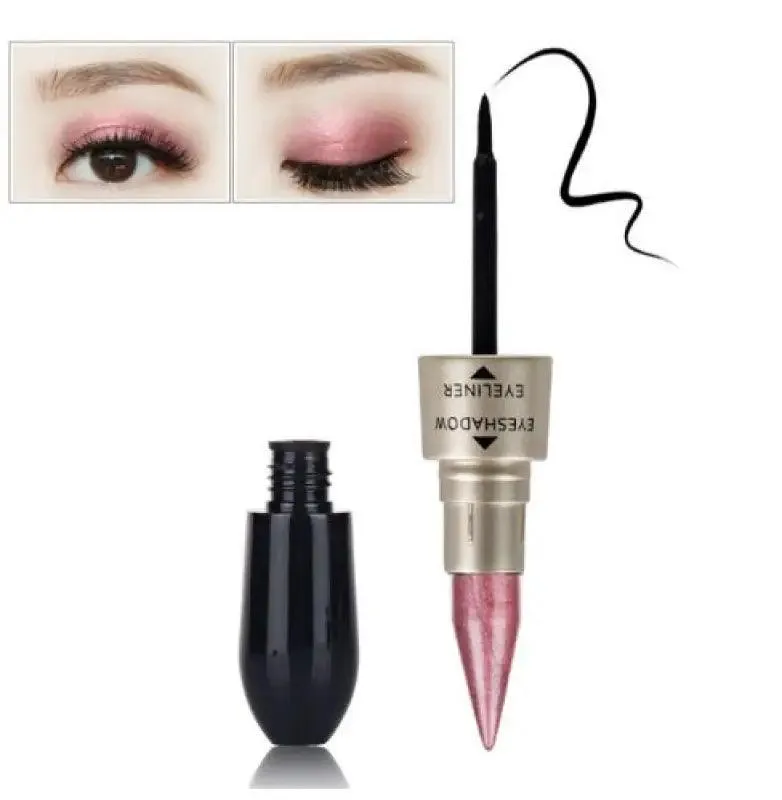 Double Head Six Color Eyeshadow Black Eyeliner