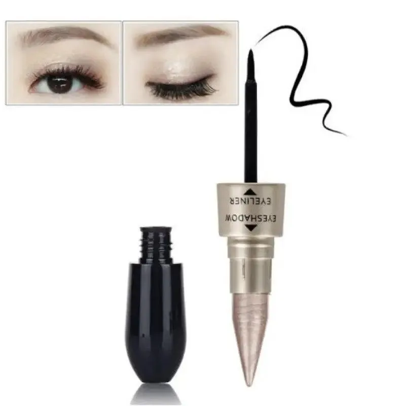 Double Head Six Color Eyeshadow Black Eyeliner