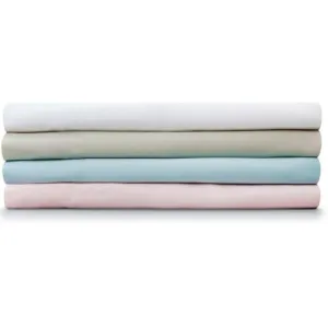 Giggle Baby - 2 Pack Organic Large travel cot sheets. Up to 105cm x 75cm . White.