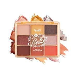 Glam21 Floral Hues 9 In 1 Eyeshadow Palette | Highly Pigmented | Easy To Carry | Super-Blendable | Smudge-Proof (7.5 gm) | 06- Sunflower