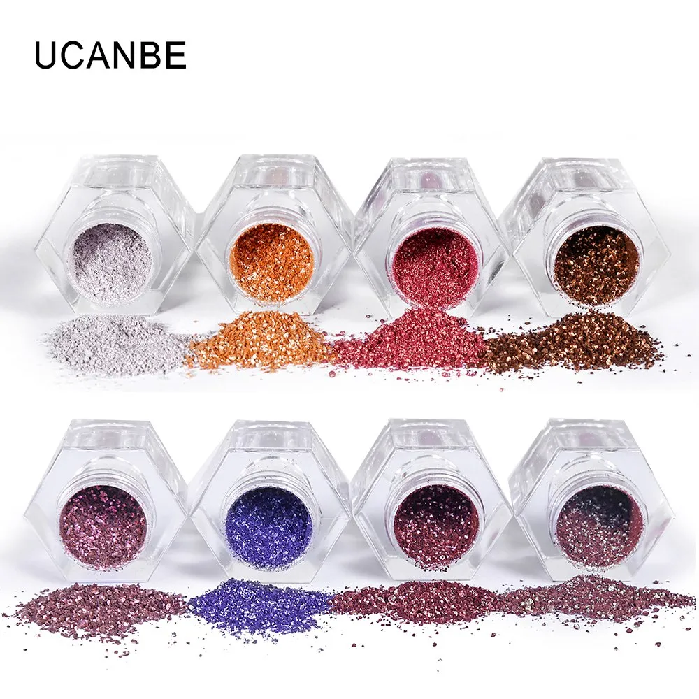 Glitter Eye Shadow 8 Colors Loose Powder Pigments Diamond Shine Eyeshadow Waterproof