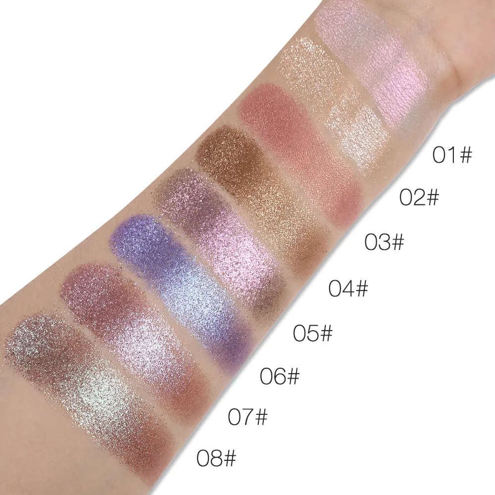 Glitter Eye Shadow 8 Colors Loose Powder Pigments Diamond Shine Eyeshadow Waterproof