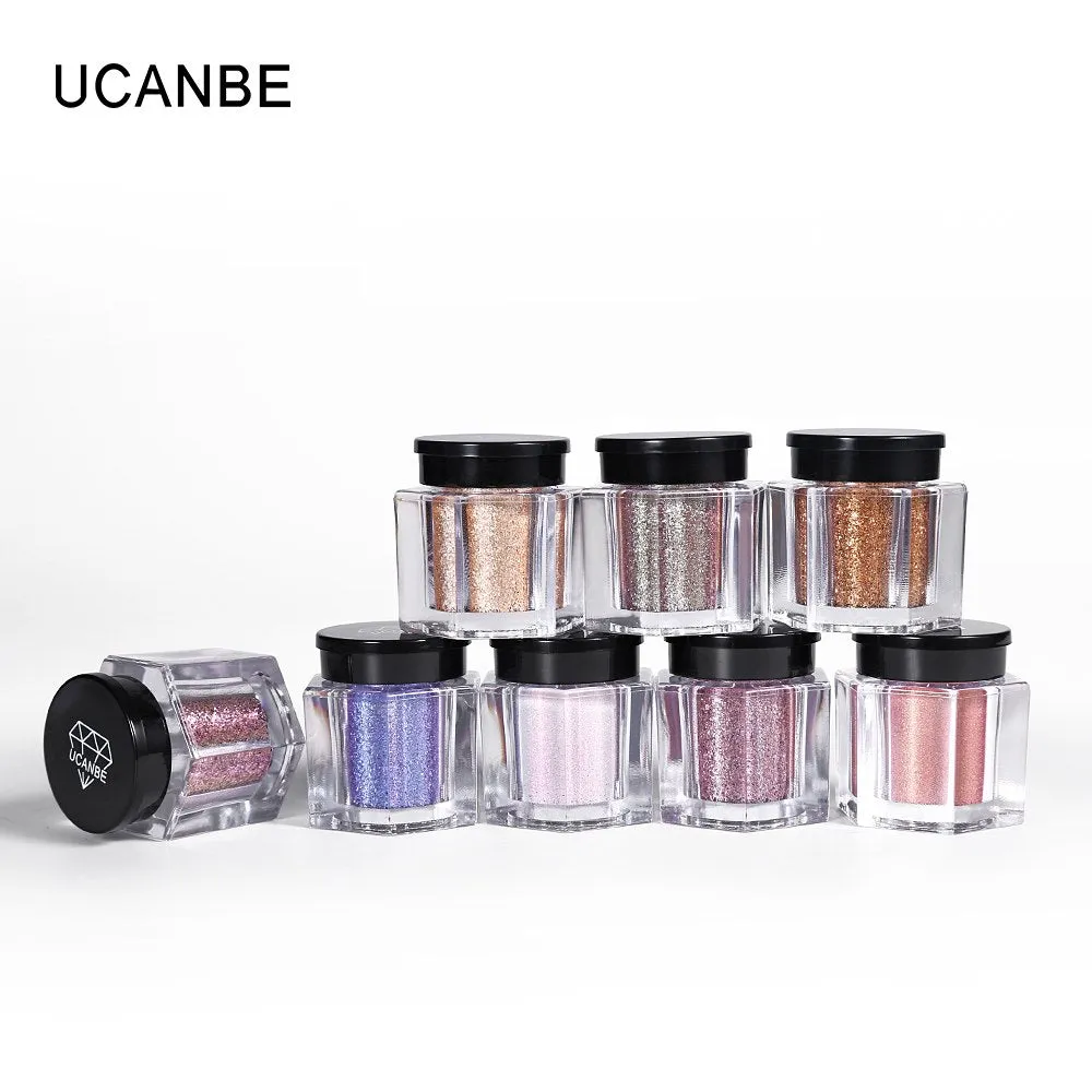 Glitter Eye Shadow 8 Colors Loose Powder Pigments Diamond Shine Eyeshadow Waterproof