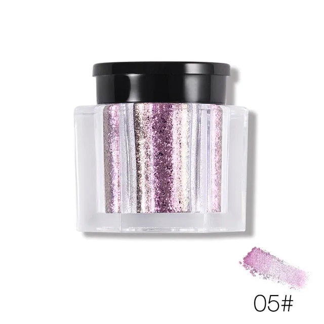 Glitter Eye Shadow 8 Colors Loose Powder Pigments Diamond Shine Eyeshadow Waterproof