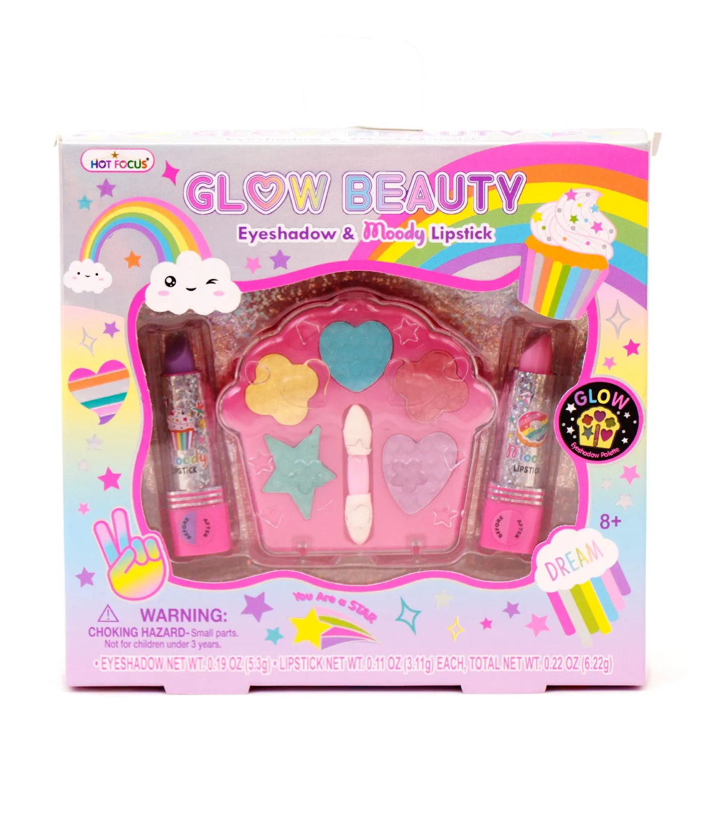 Glow Beauty Eyeshadow & Moody Lipstick Set