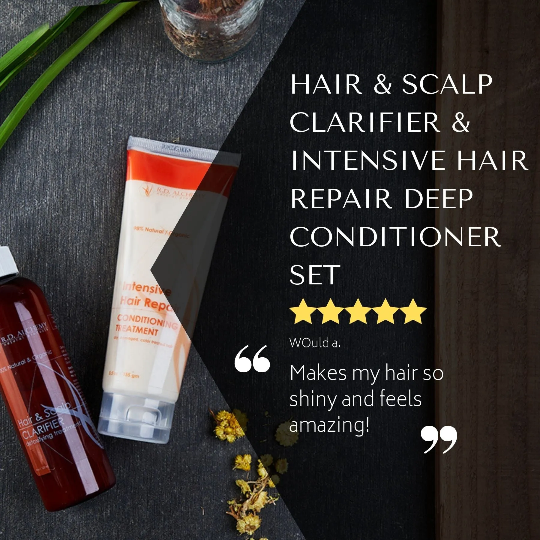 Hair & Scalp Clarifier & Intensive Hair Repair Deep Conditioner Set