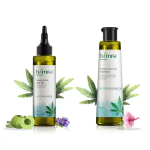 Hampa Hemp Amla Hair Oil 100ml   Hampa Hemp Lush Hair Shampoo 200ml