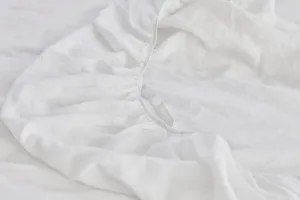 Hemp Fitted Sheet in White