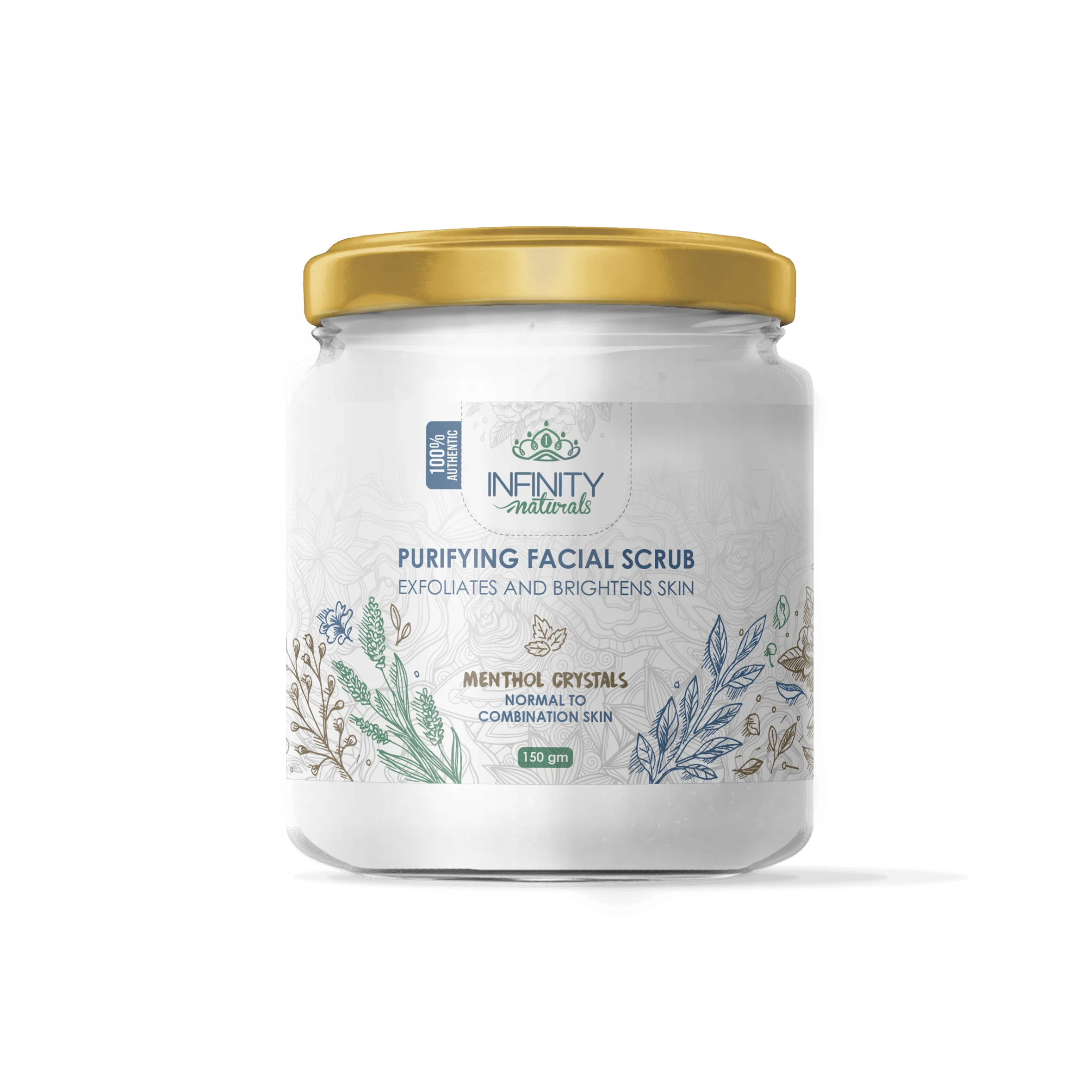 Infinity Naturals Purifying Facial  Scrub Menthol Crystals ( Normal to Combination Skin )