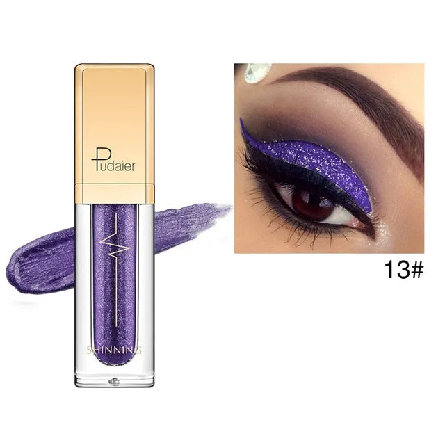 Liquid Eyeshadow Waterproof Glitter Pigments Gel Eye Shadow Cream 18 Colors