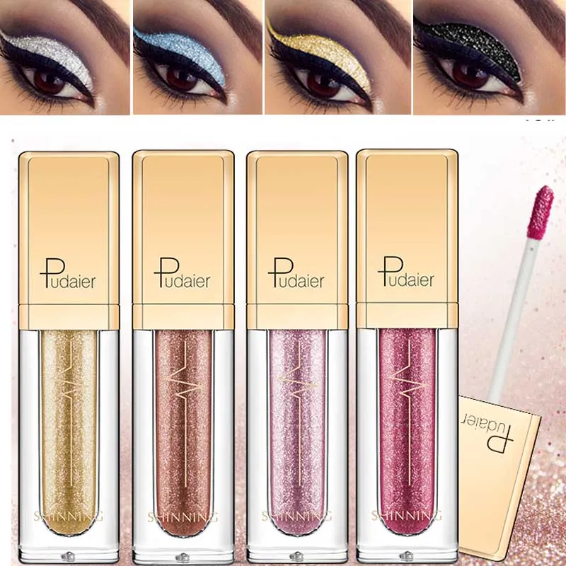 Liquid Eyeshadow Waterproof Glitter Pigments Gel Eye Shadow Cream 18 Colors