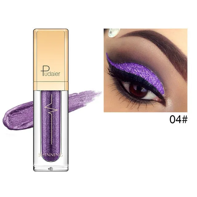 Liquid Eyeshadow Waterproof Glitter Pigments Gel Eye Shadow Cream 18 Colors