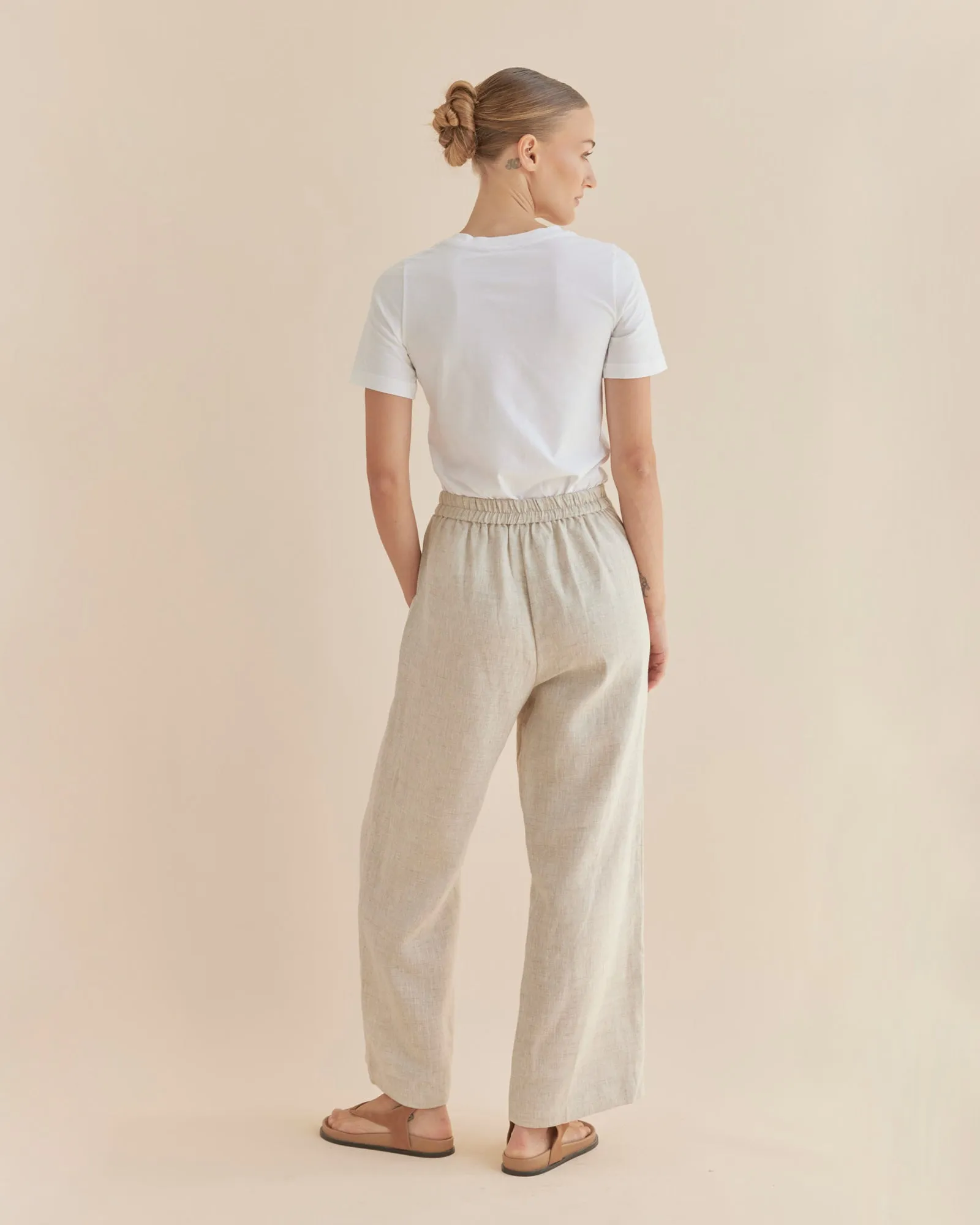 Mabel Linen Pant - Natural