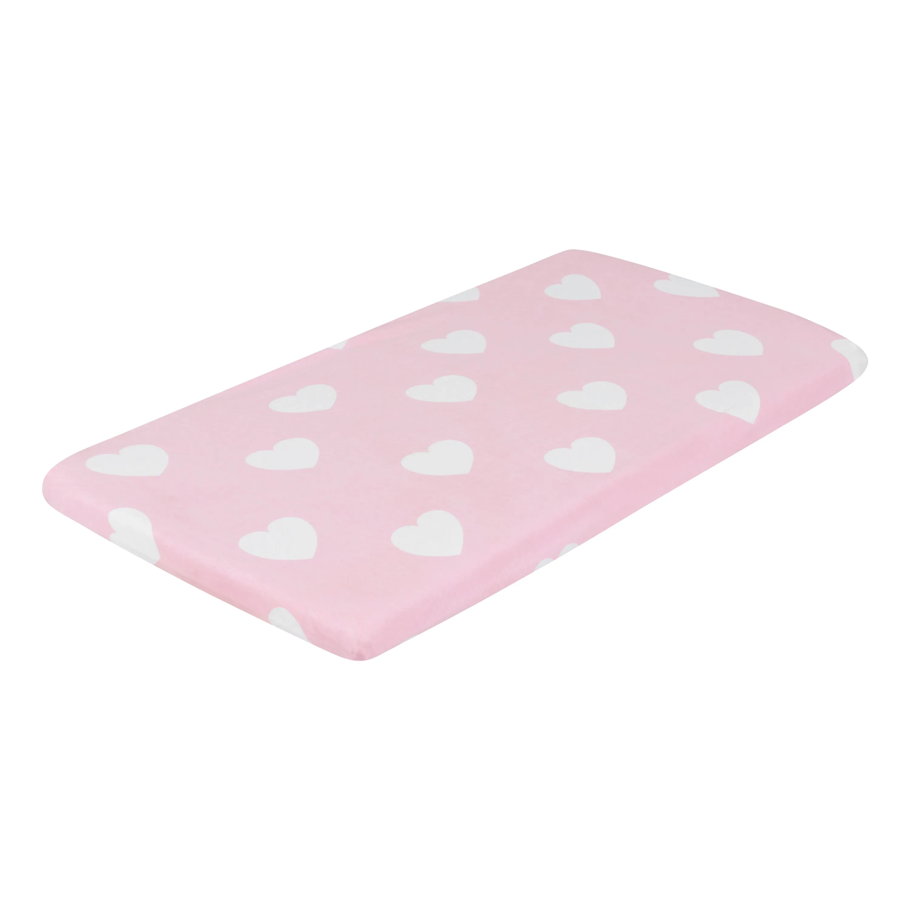 Pink/White Hearts and Dots 2 Pack Girls Cradle Sheet Set