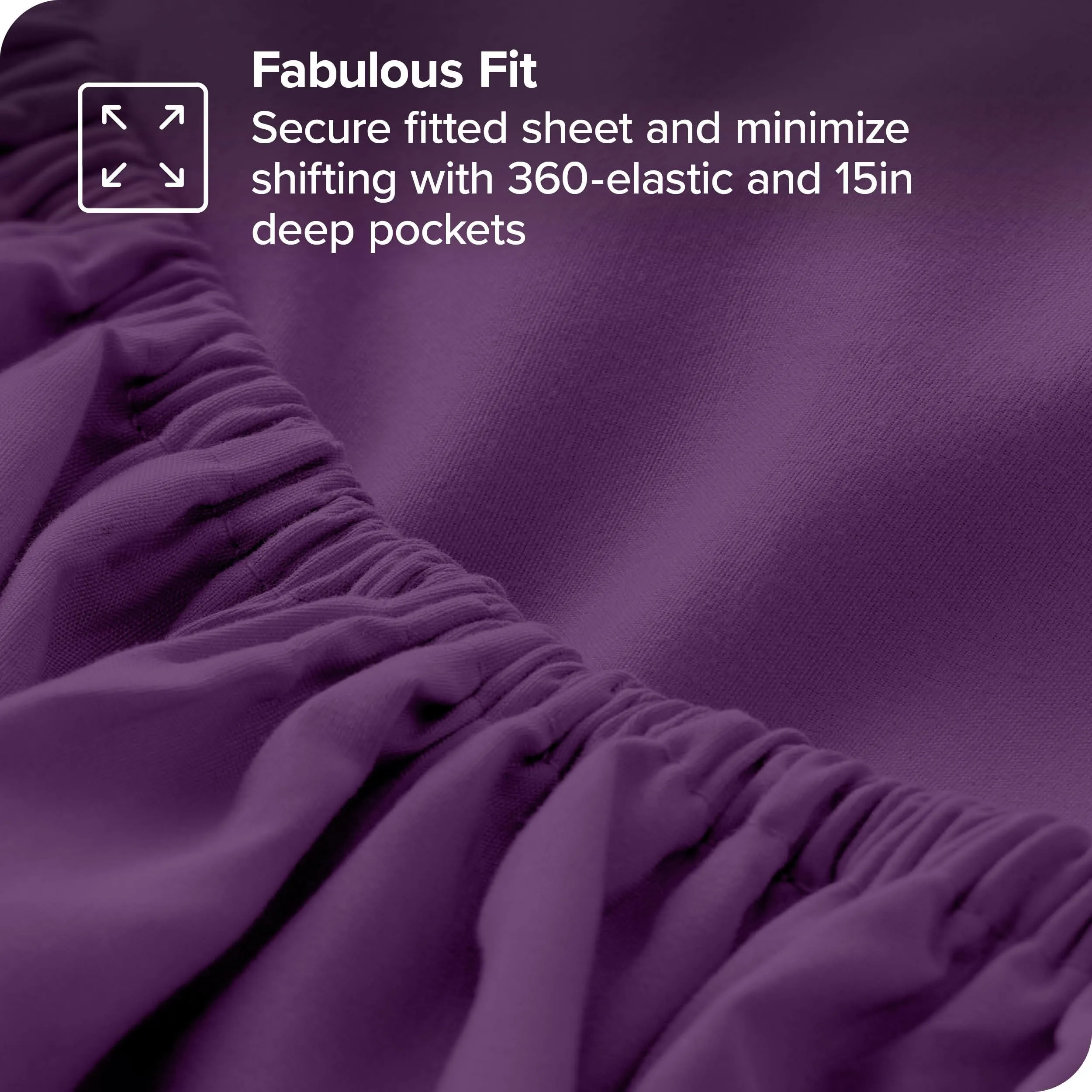 Queen , Plum : Premium 1800 Ultra-Soft Microfiber Collection Queen Sheet Set, Hypoallergenic, Easy Care, Wrinkle Resistant, Deep Pocket (Queen, Plum)