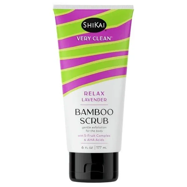 Shikai Very Clean Relax Bamboo Scrub Lavender 6 oz Liquid