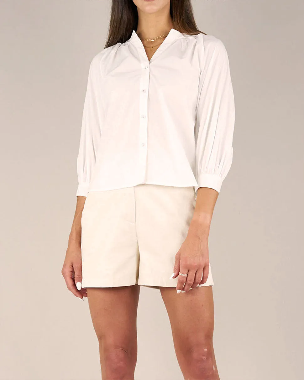 Zadie Poplin Top - White