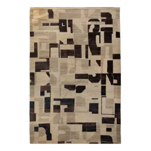 Zameen Patterned Modern Wool Rug - 12'11" x 19'1"