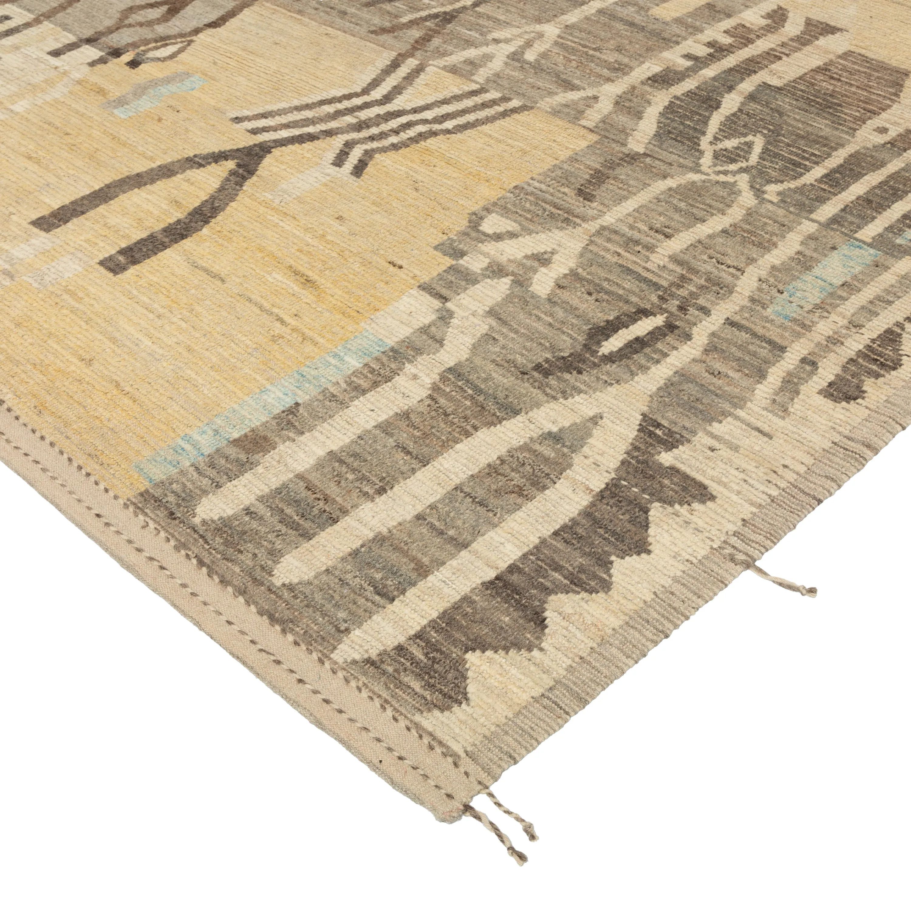 Zameen Patterned Modern Wool Rug - 8'4" x 10'2"